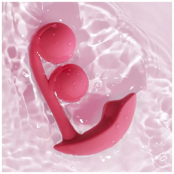 Honey Play Box Melody - aplikacijom upravljani 2-u-1 vibrator s kuglicama (crveni)
