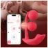Honey Play Box Melody - aplikacijom upravljani 2-u-1 vibrator s kuglicama (crveni)