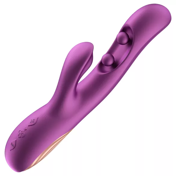 Honey Play Box Gem - Aplikacijom upravljani G-točka i klitoralni vibrator s perlicama (ljubičasti)