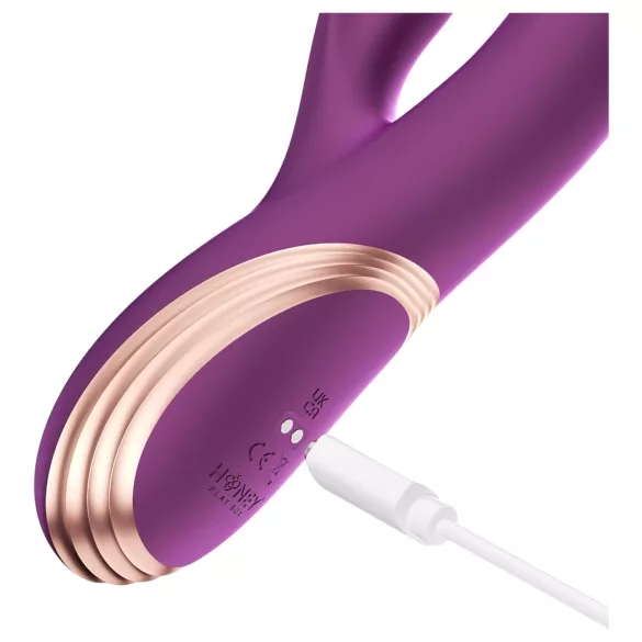 Honey Play Box Gem - Aplikacijom upravljani G-točka i klitoralni vibrator s perlicama (ljubičasti)