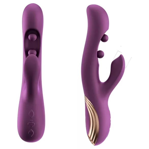 Honey Play Box Gem - Aplikacijom upravljani G-točka i klitoralni vibrator s perlicama (ljubičasti)