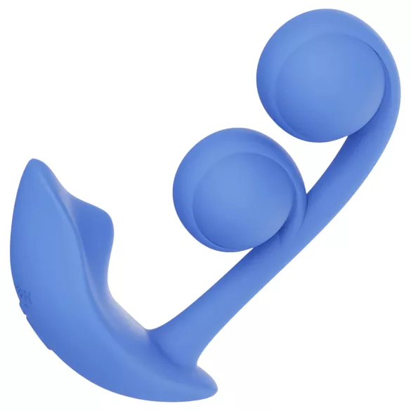 Honey Play Box Melody - aplikacijom upravljani 2-u-1 vibrator s perlicama (plavi)