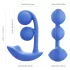 Honey Play Box Melody - aplikacijom upravljani 2-u-1 vibrator s perlicama (plavi)