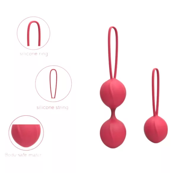 Cotoxo Cherry - set gejša kuglica 2 komada - crvena