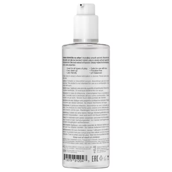 Wicked Simply Hybrid - lubrikant na bazi vode i silikona - 120 ml