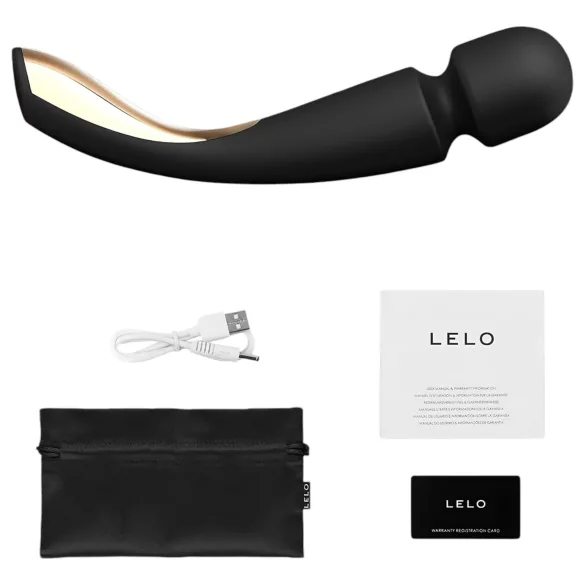 LELO Smart Wand 2 - masažer vibrator s baterijom - veliki - crni