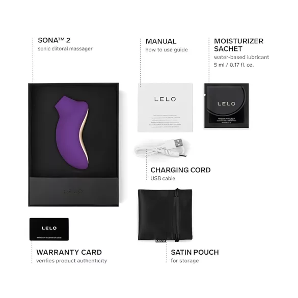 LELO Sona 2 - stimulator klitorisa s valovima zraka - ljubičasta