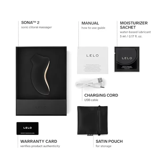 LELO Sona 2 - stimulacija klitorisa zvučnim valovima - crna