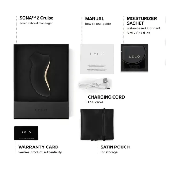 LELO Sona 2 Cruise - stimulator klitorisa s valovima - crni