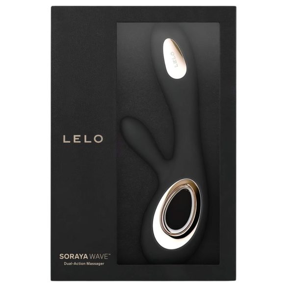 LELO Soraya Wave - vibrator s klitoralnim nastavkom - crni - funkcija ljuljanja