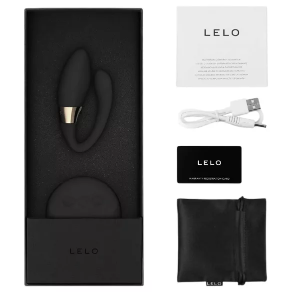 LELO Tiani Duo - vibrator za parove - silikon - crni