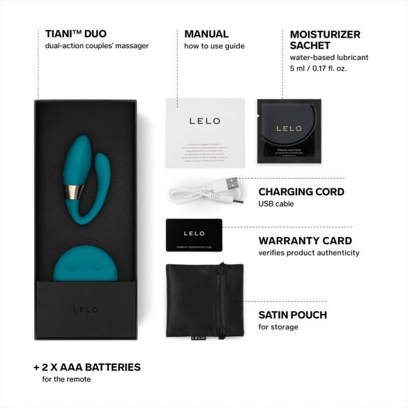 LELO Tiani Duo - vibrator za parove - silikon - plava