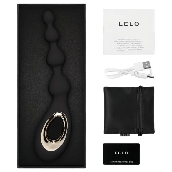 LELO Soraya Beads - akumulatorski, vodootporni analni vibrator - crni
