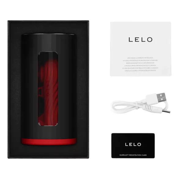 LELO F1s V3 - interaktivni masturbator za muškarce - silikon - crveni