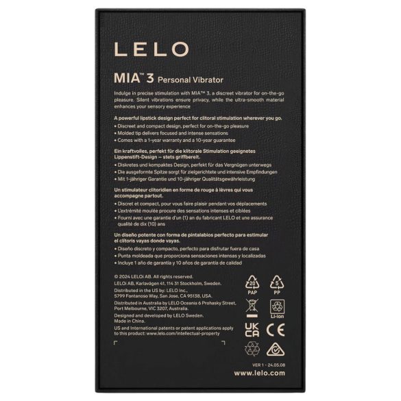 LELO Mia 3 - mini vibrator za putovanja - ljubičasta