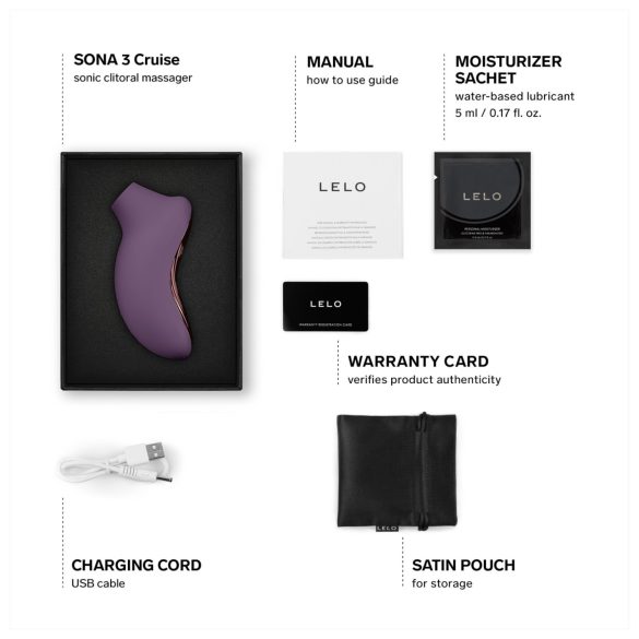 LELO Sona 3 Cruise - stimulator klitorisa s valovima - ljubičasta