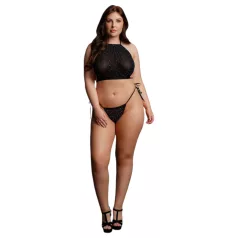 Le Désir Plus Size - party set s kristalima - crna - XL-3XL