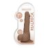 RealRock - realistični dildo s testisima - 17 cm - tamno natur