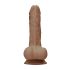 RealRock - realistični dildo s testisima - 17 cm - tamno natur