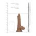 RealRock - realistični dildo s testisima - 17 cm - tamno natur