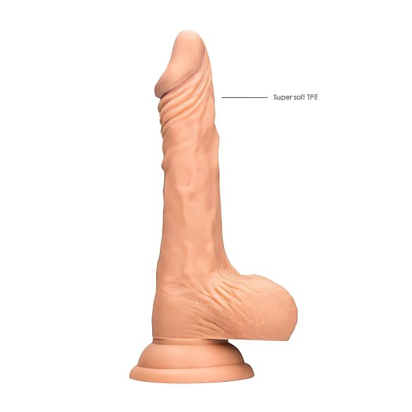 RealRock Dong 8 - realistični dildo s testisima 20cm - natur