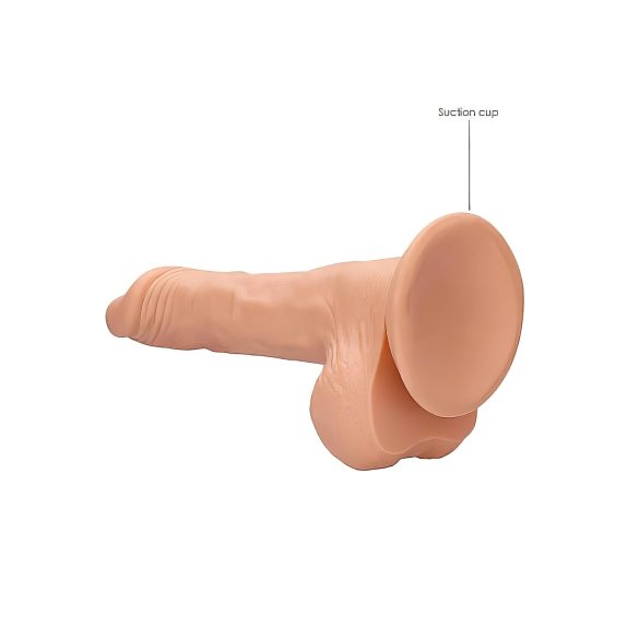 RealRock Dong 8 - realistični dildo s testisima 20cm - natur
