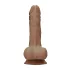 RealRock - dildo s testisima - realističan - 25 cm - tamno prirodna boja