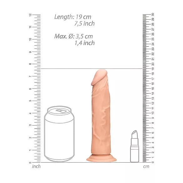 RealRock - realistični dildo 17 cm - bež