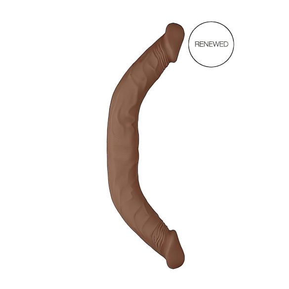 RealRock Double Dong 18 - dvostruki dildo (46 cm) - tamna prirodna boja