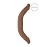 RealRock Double Dong 18 - dvostruki dildo (46 cm) - tamna prirodna boja