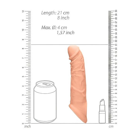 RealRock - navlaka za penis 21 cm - natur