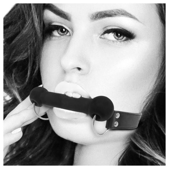 Ouch! - kost oblik gag za usta - crna