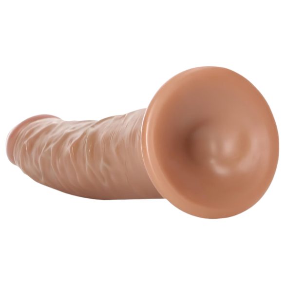 RealRock Slim - realistično dildo 15,5cm (tamni prirodni)