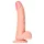 RealRock - dildo s testisima s vakuumskom čašicom - 15,5 cm (boja kože)