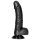 RealRock - dildo s vakumom, realistični - 15.5cm (crni)