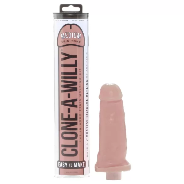 Clone-a-Willy - set za izradu odljeva penisa s vibratorom - tamna prirodna boja