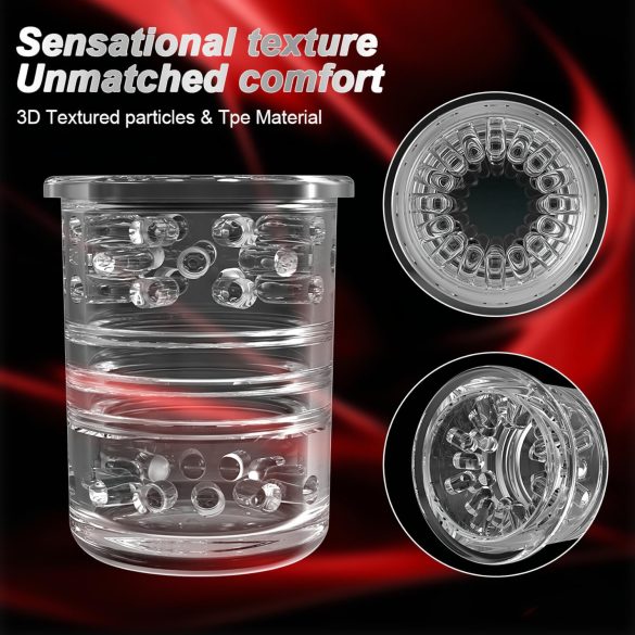 AlvUp - muški masturbator s rotirajućim funkcijama - crni