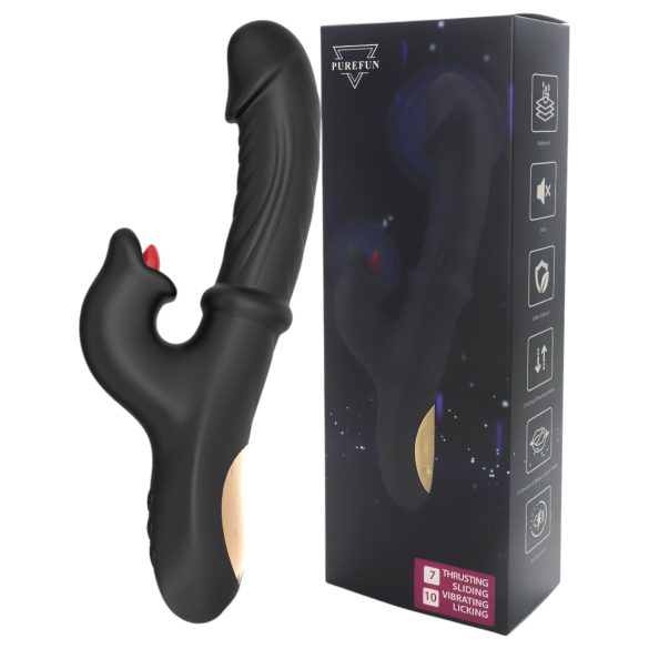 Wilson - vibrator s klitoralnim nastavkom - crni