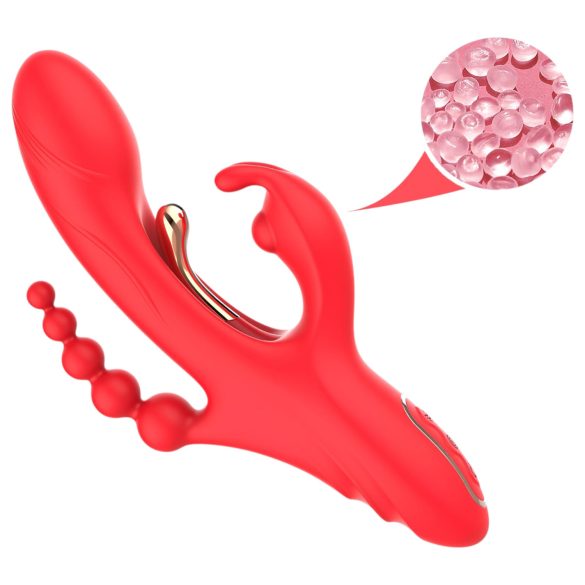 Bestoy - 3-grana vibrator s jezikom (crveni)