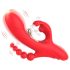 Bestoy - 3-grana vibrator s jezikom (crveni)