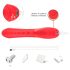 Bestoy - 3-grana vibrator s jezikom (crveni)