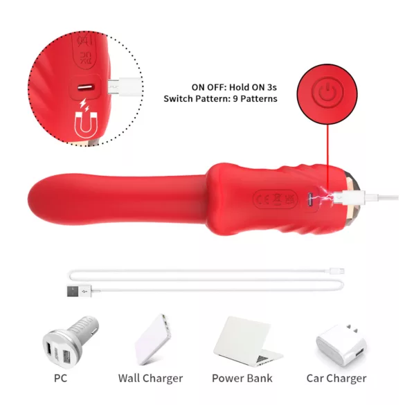 Bestoy - G-točka vibrator - vodootporan - crvena