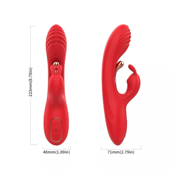 Bestoy - vibrator za G-točku i klitoris - crvena