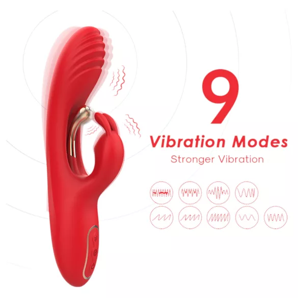 Bestoy - vibrator za G-točku i klitoris - crvena