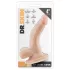 Dr. Skin - realistični dildo s testisima i vakuum postoljem - 12 cm, prirodni