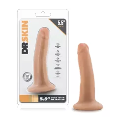   Dr. Skin - realistični dildo s vakuum podlogom - natur - 14 cm