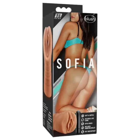 M For Men Sofia - masturbator s vibracijom - realistična vagina - natur
