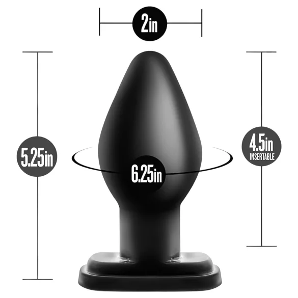 Anal Adventures XL - veliki analni čep - crni