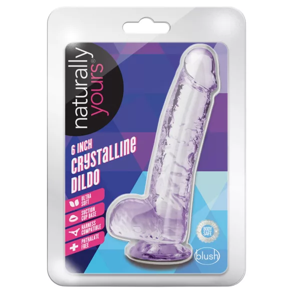 Blush Naturally Yours - kristalni dildo (ljubičasti)