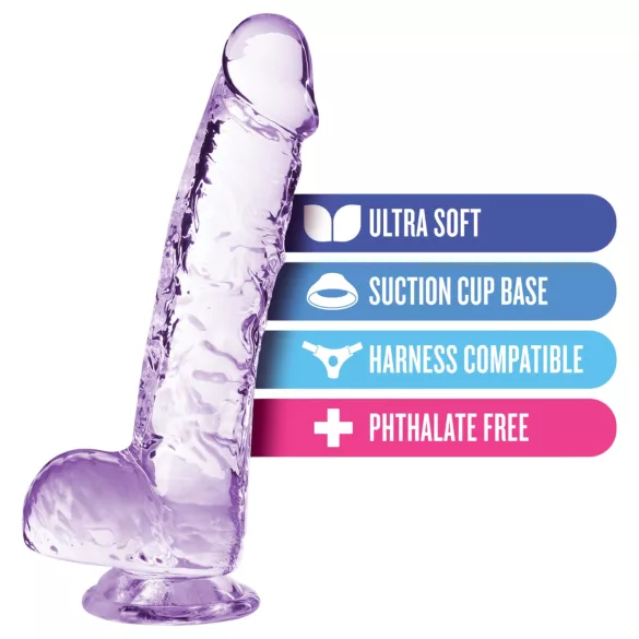 Blush Naturally Yours - kristalni dildo (ljubičasti)